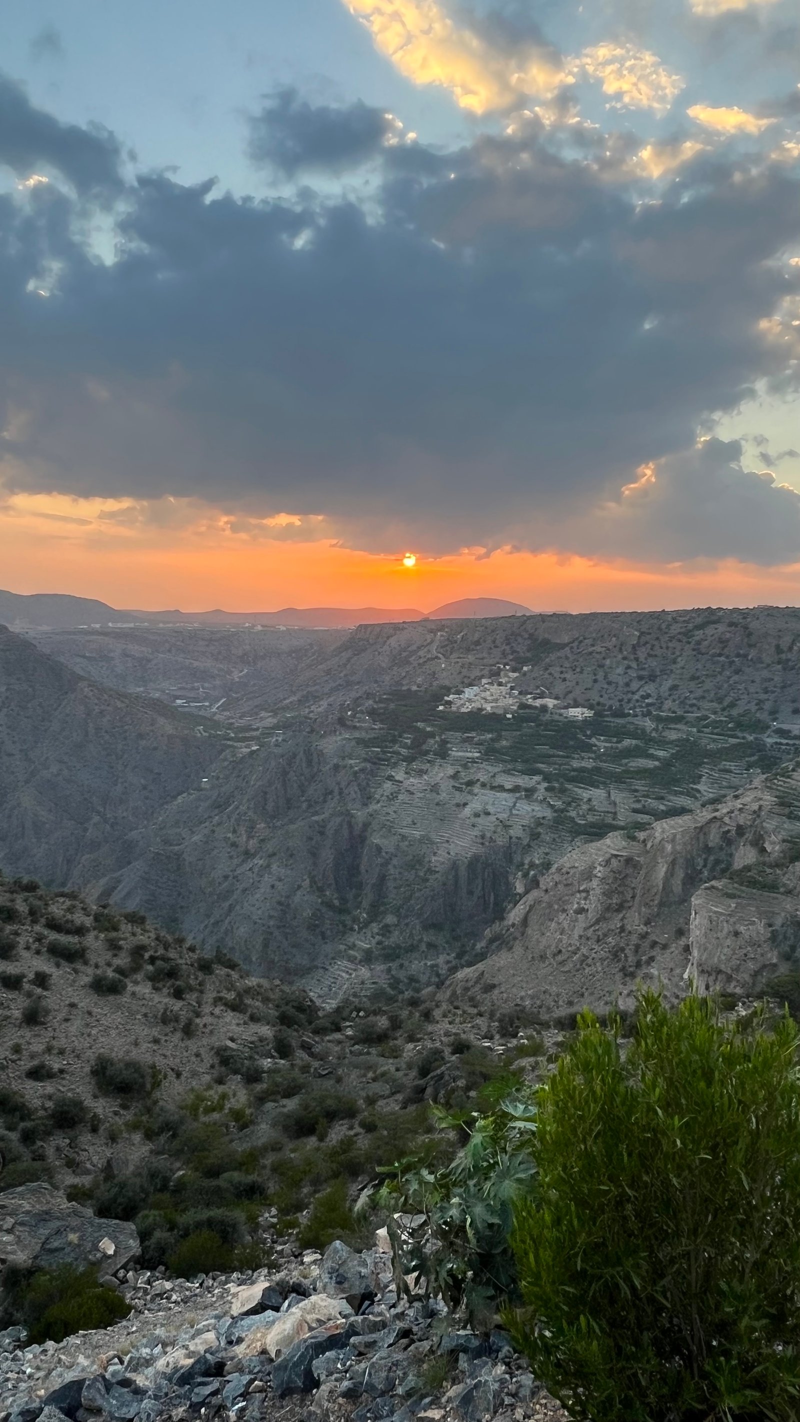 Jebel Akhdar bei Sonnenuntergang, Oman